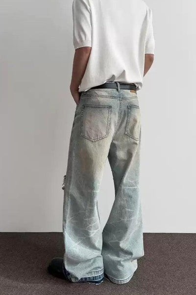 Distressed & Washed Jeans Korean Street Fashion Jeans By A PUEE Shop Online at OH Vault