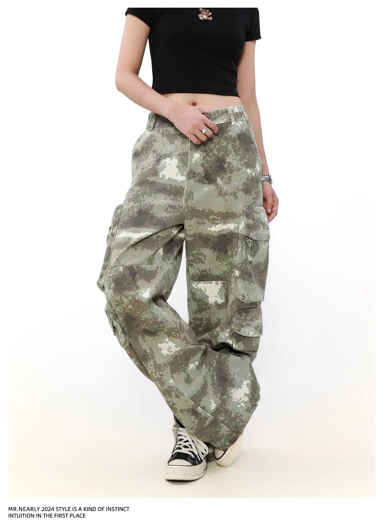 Desert Camo Cargo Pants Korean Street Fashion Pants By Mr Nearly Shop Online at OH Vault