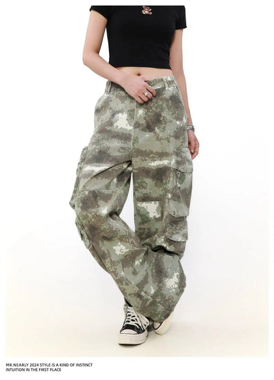 Desert Camo Cargo Pants Korean Street Fashion Pants By Mr Nearly Shop Online at OH Vault