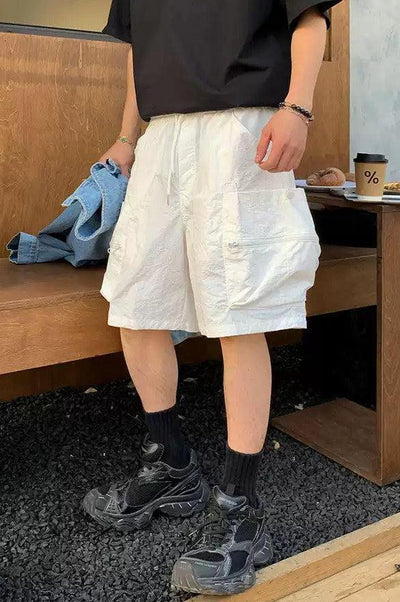 Side Zipped Pockets Gartered Shorts Korean Street Fashion Shorts By Poikilotherm Shop Online at OH Vault