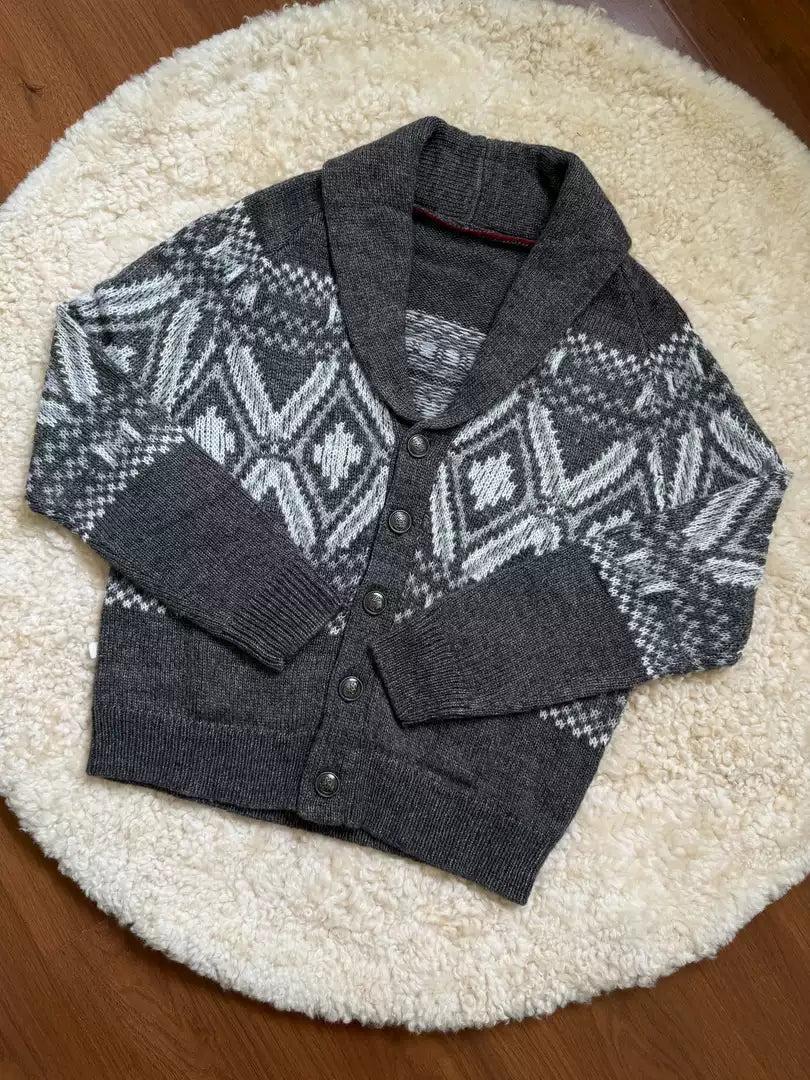 Shawl-Collar Patterned Cardigan Korean Street Fashion Cardigan By Made Extreme Shop Online at OH Vault