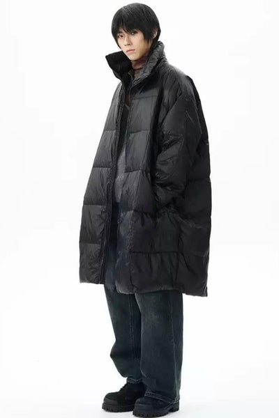 Quilted Down Long Coat Korean Street Fashion Long Coat By 77Flight Shop Online at OH Vault