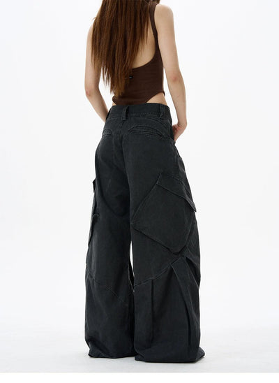 Tilt Side Pockets Jeans Korean Street Fashion Jeans By 77Flight Shop Online at OH Vault