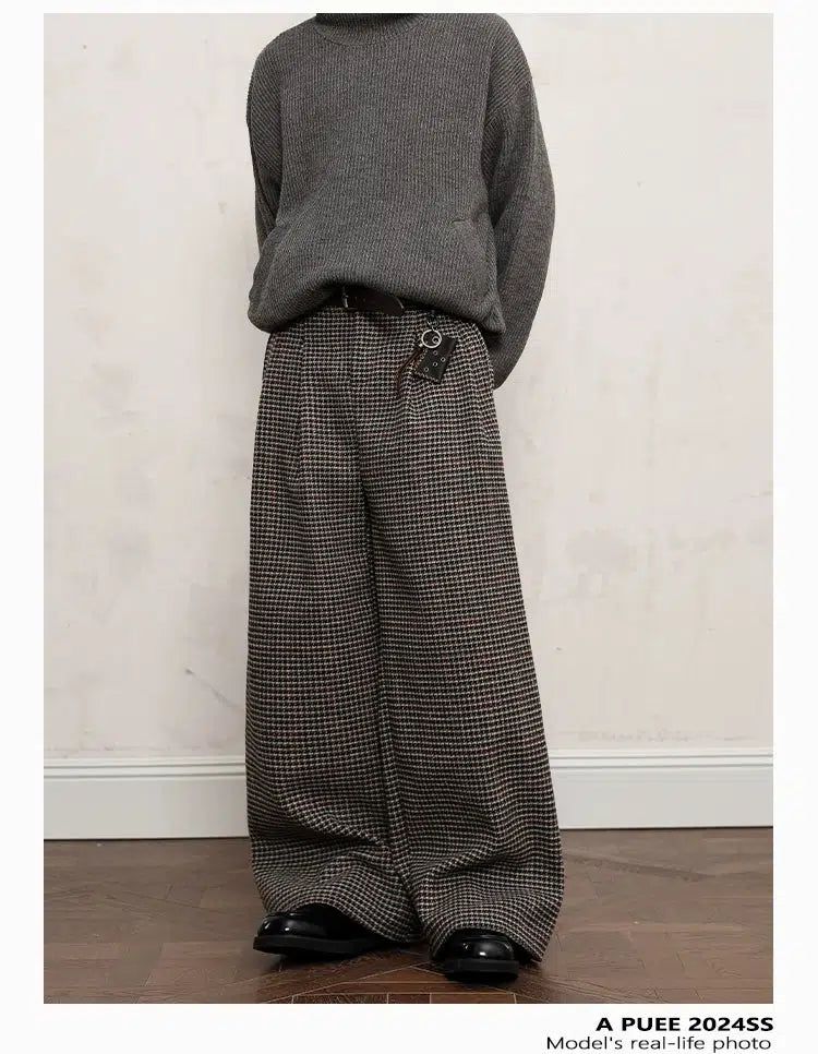 Casual Houndstooth Pants Korean Street Fashion Pants By A PUEE Shop Online at OH Vault