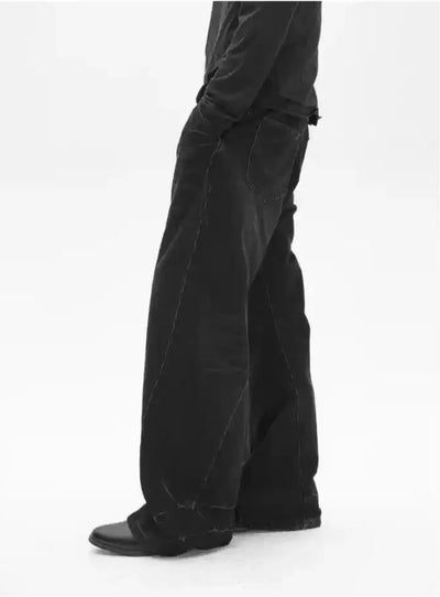 Twisted Structure Bootcut Jeans Korean Street Fashion Jeans By Pioneer of Heroism Shop Online at OH Vault