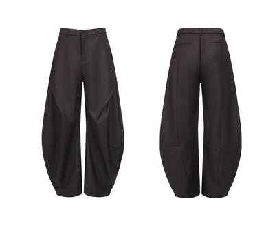 Sleek Buttoned & Elastic Waist Trousers Korean Street Fashion Trousers By Terra Incognita Shop Online at OH Vault