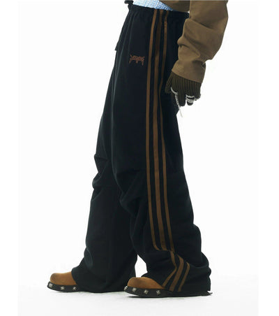 Drawstring Side Stripe Sweatpants Korean Street Fashion Pants By JHYQ Shop Online at OH Vault