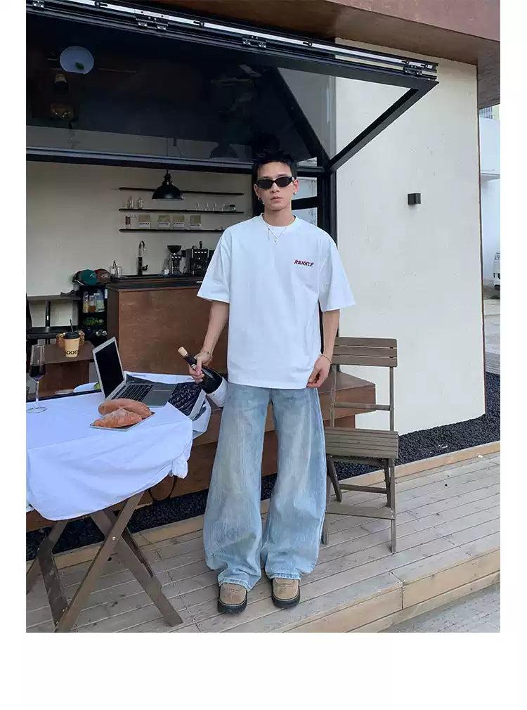 Text Print S/S T-Shirt Korean Street Fashion T-Shirt By Poikilotherm Shop Online at OH Vault