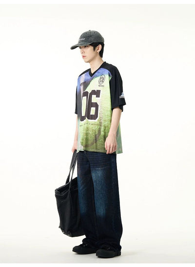Washed Dirty-Dyed Straight Jeans Korean Street Fashion Jeans By 77Flight Shop Online at OH Vault