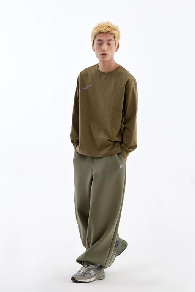 Gartered End Oversized Sweatpants Korean Street Fashion Pants By Crying Center Shop Online at OH Vault