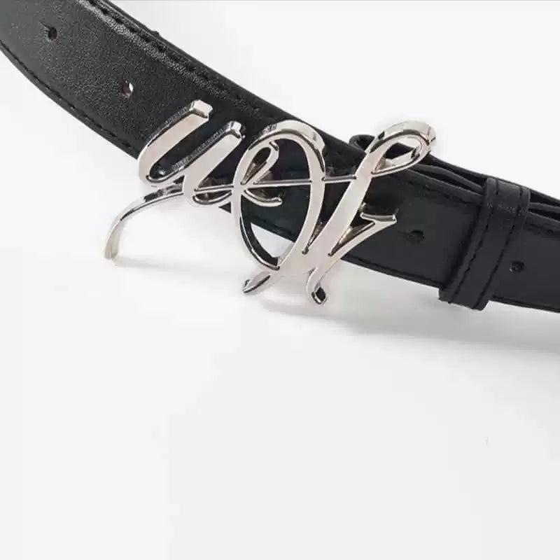 3D Metal Detail Belt Korean Street Fashion Belt By Tian Tian Shop Online at OH Vault