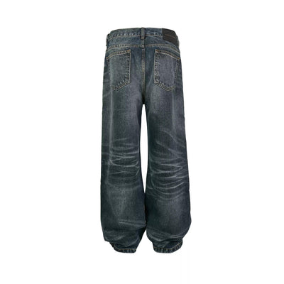 Whiskered Faded Straight Jeans Korean Street Fashion Jeans By Made Extreme Shop Online at OH Vault