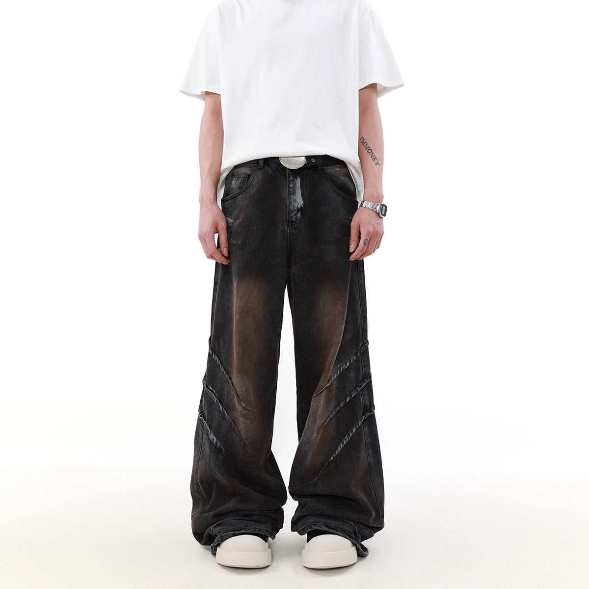Side Blade Seams Jeans Korean Street Fashion Jeans By Mr Nearly Shop Online at OH Vault