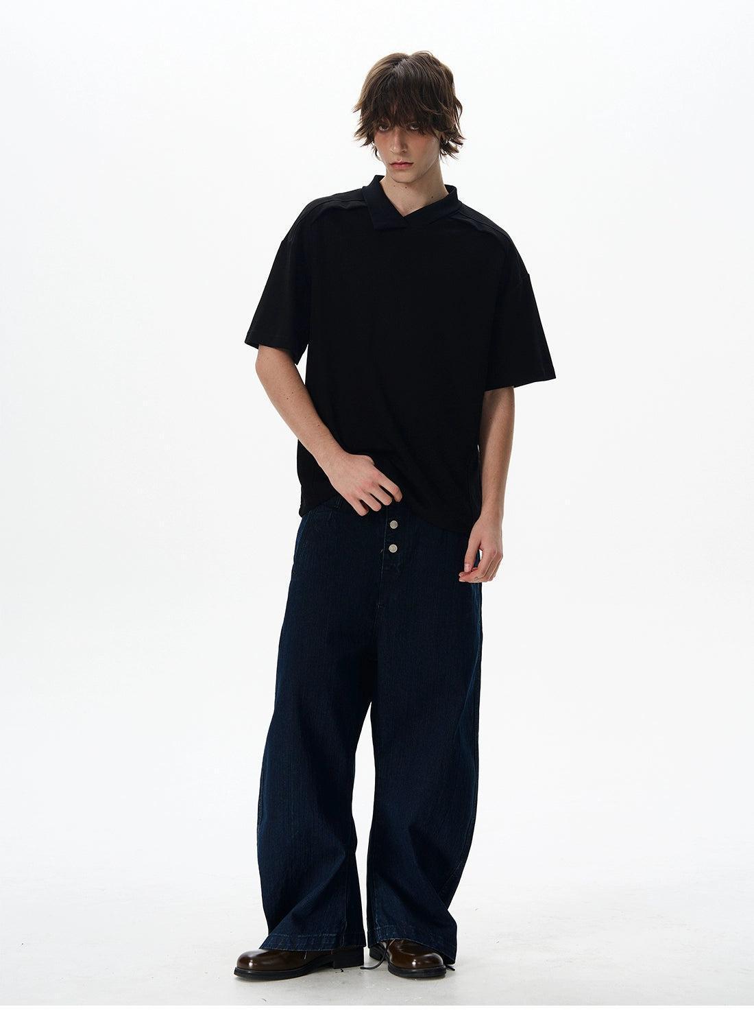 Structured Relax Fit T-Shirt Korean Street Fashion T-Shirt By 77Flight Shop Online at OH Vault
