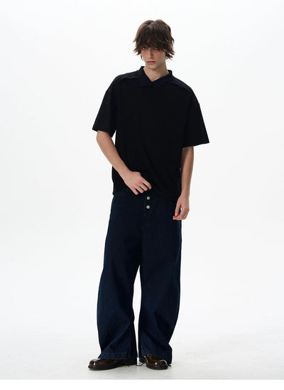 Structured Relax Fit T-Shirt Korean Street Fashion T-Shirt By 77Flight Shop Online at OH Vault