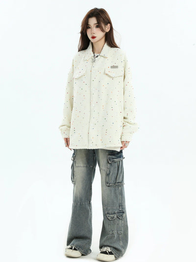 Minimal Dots Pattern Jacket Korean Street Fashion Jacket By INS Korea Shop Online at OH Vault