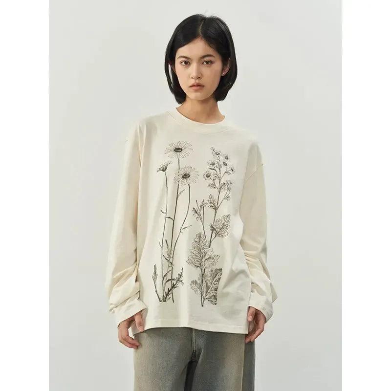 Flower Drawing L/S T-Shirt