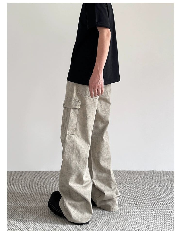 Large Pocket Pleats Cargo Pants Korean Street Fashion Pants By A PUEE Shop Online at OH Vault