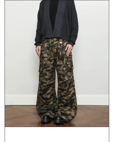 Big Pocket Camouflage Cargo Pants Korean Street Fashion Pants By A PUEE Shop Online at OH Vault