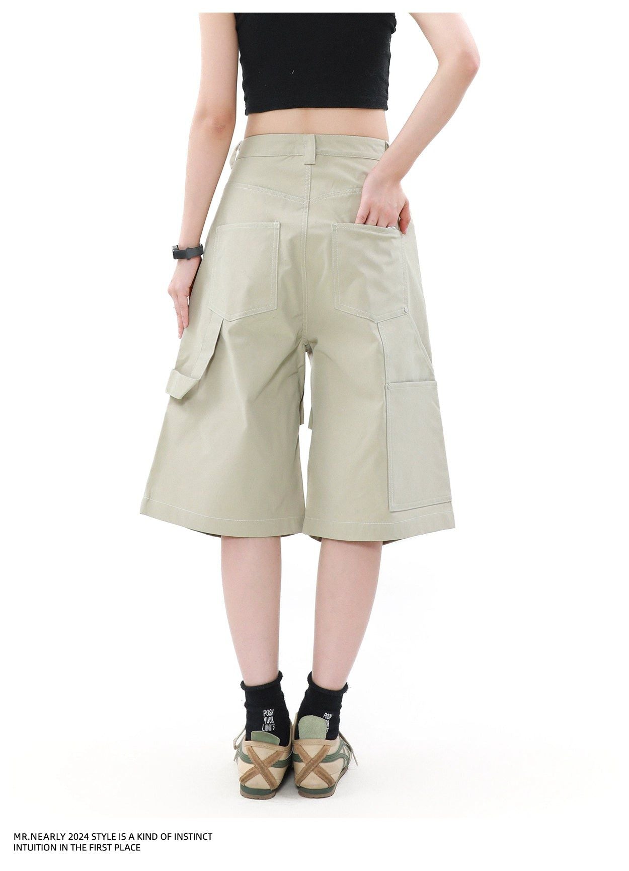 Clean Fit Pleated Detail Shorts Korean Street Fashion Shorts By Mr Nearly Shop Online at OH Vault