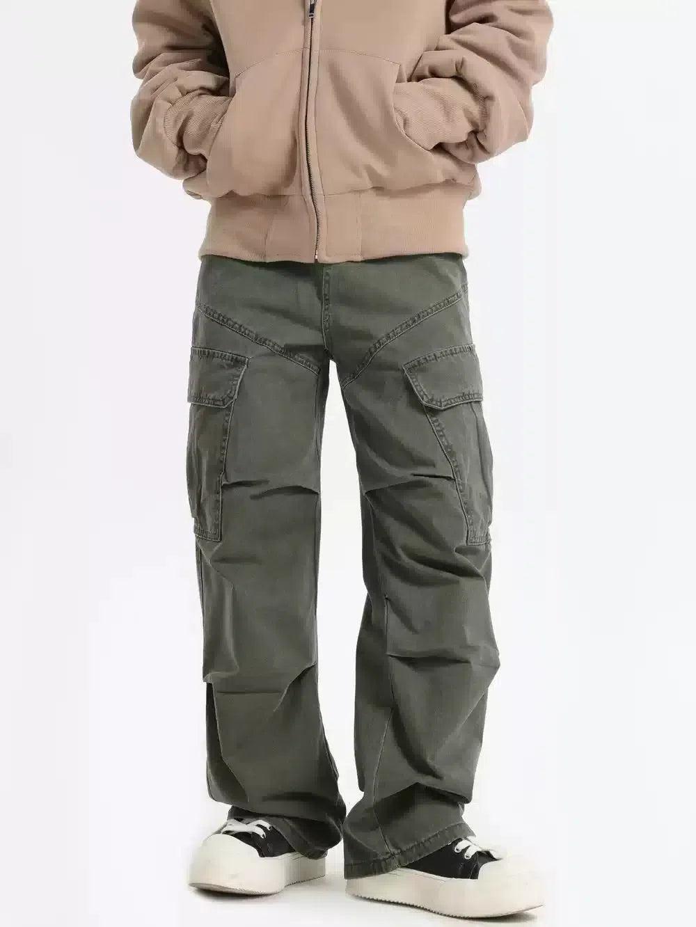 Washed Structured Cargo Pants Korean Street Fashion Pants By INS Korea Shop Online at OH Vault