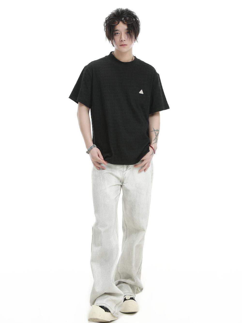 Dirty Washed Straight Leg Jeans Korean Street Fashion Jeans By INS Korea Shop Online at OH Vault