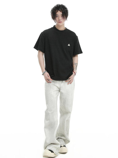 Dirty Washed Straight Leg Jeans Korean Street Fashion Jeans By INS Korea Shop Online at OH Vault