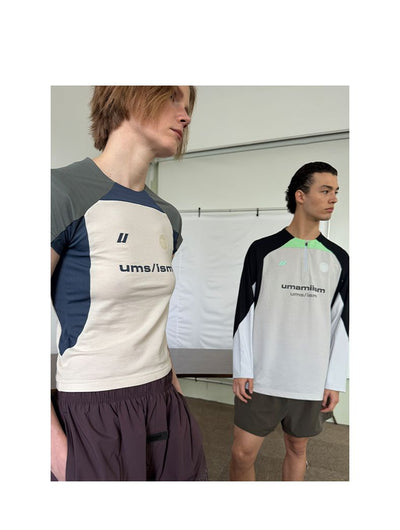 Sports Slim Fit T-Shirt Korean Street Fashion T-Shirt By UMAMIISM Shop Online at OH Vault