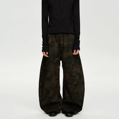 Dark Camo Drawstring Pants Korean Street Fashion Pants By A PUEE Shop Online at OH Vault