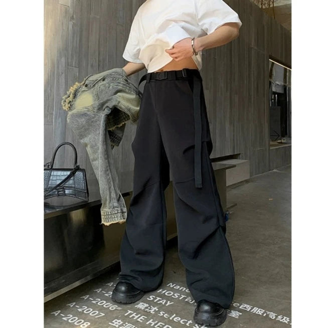 Versatile Solid Color Pants Korean Street Fashion Pants By Poikilotherm Shop Online at OH Vault
