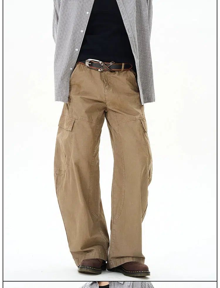 Washed Side Pockets Cargo Pants Korean Street Fashion Pants By 77Flight Shop Online at OH Vault