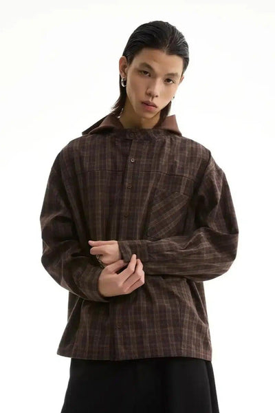 Hood Splice Plaid Pattern Jacket Korean Street Fashion Jacket By Funky Fun Shop Online at OH Vault