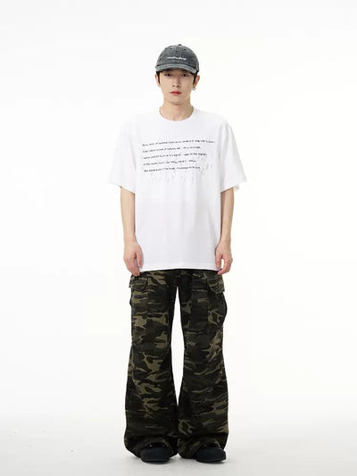 Camouflage Regular Cargo Pants Korean Street Fashion Pants By 77Flight Shop Online at OH Vault