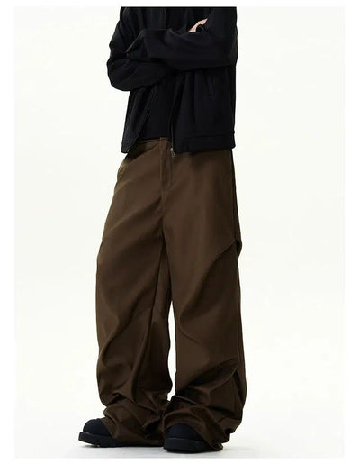 Casual Pleated Detail Pants Korean Street Fashion Pants By A PUEE Shop Online at OH Vault