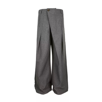 Folded Pleats Relax Fit Trousers Korean Street Fashion Trousers By Made Extreme Shop Online at OH Vault