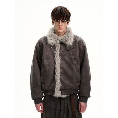 Fur Lining Micro Suede Buckled Jacket Korean Street Fashion Jacket By MaxDstr Shop Online at OH Vault