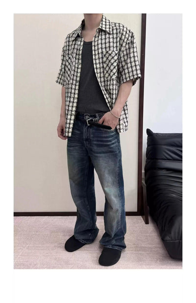 Check Pocket Detail Shirt Korean Street Fashion Shirt By Terra Incognita Shop Online at OH Vault