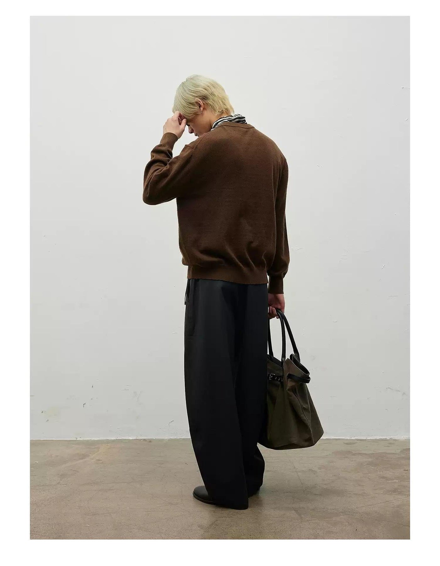 Diagonal Line Buttoned Sweater Korean Street Fashion Sweater By Terra Incognita Shop Online at OH Vault