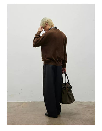 Diagonal Line Buttoned Sweater Korean Street Fashion Sweater By Terra Incognita Shop Online at OH Vault