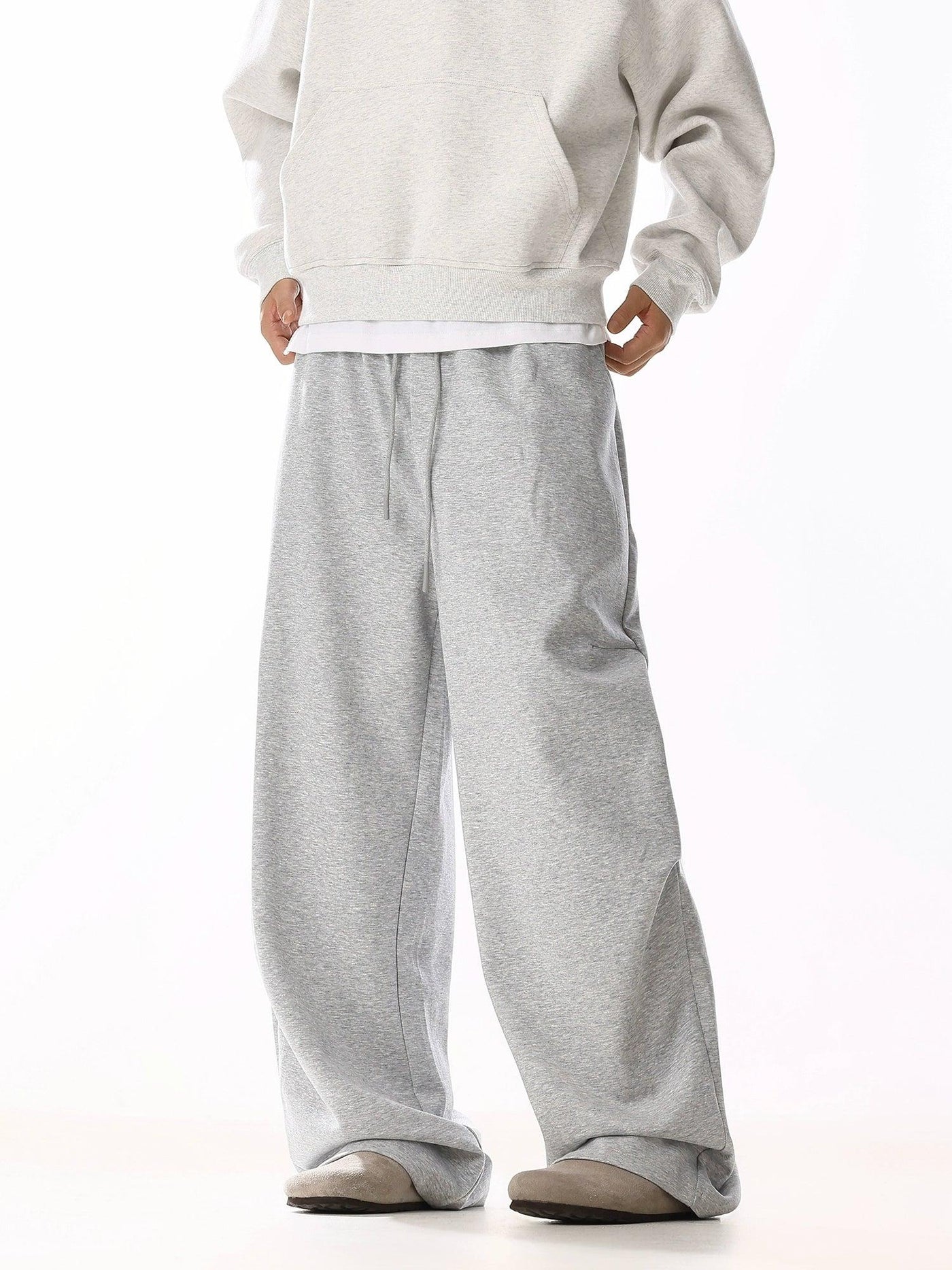 Drawstring Elastic Waist Sweatpants Korean Street Fashion Pants By MEBXX Shop Online at OH Vault