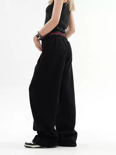 Drawstring Layered Waist Sweatpants Korean Street Fashion Pants By Made Extreme Shop Online at OH Vault