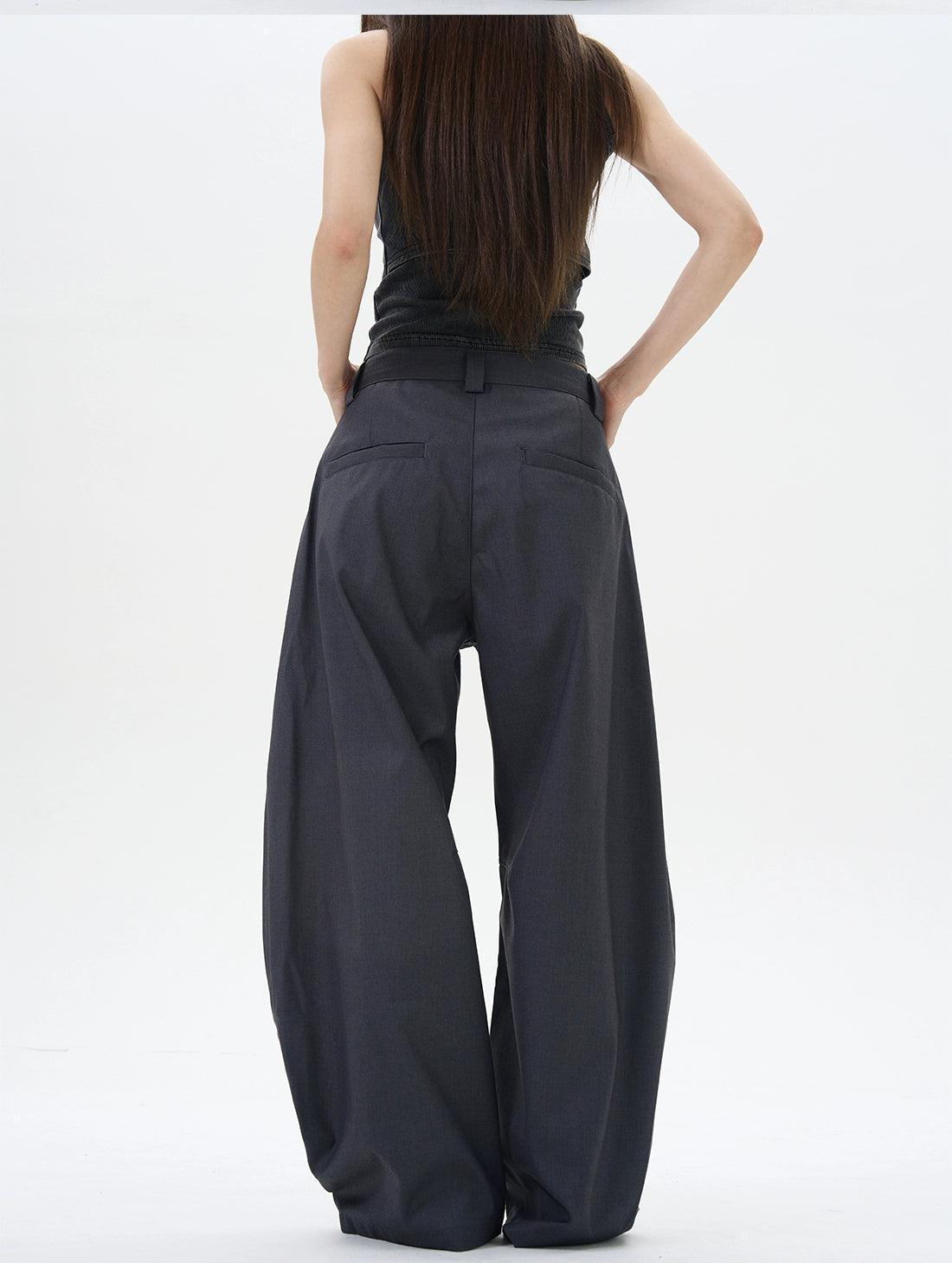 Front Pocket Scimitar Trousers Korean Street Fashion Trousers By 77Flight Shop Online at OH Vault