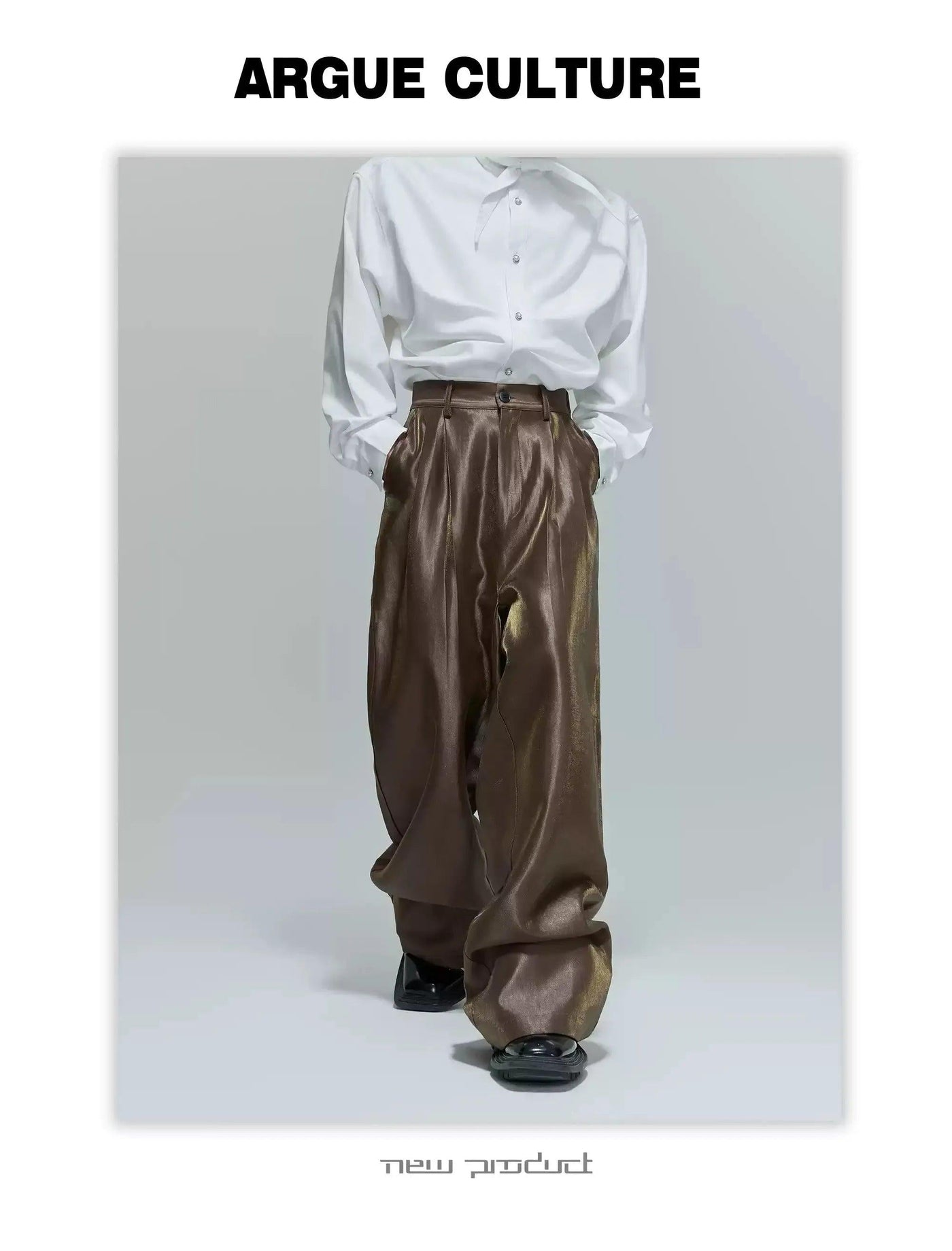 Pleated Sheer Loose Pants Korean Street Fashion Pants By Argue Culture Shop Online at OH Vault