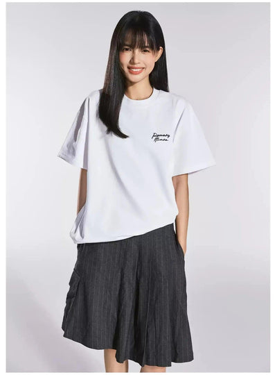 Basic Logo T-Shirt Korean Street Fashion T-Shirt By Remedy Shop Online at OH Vault
