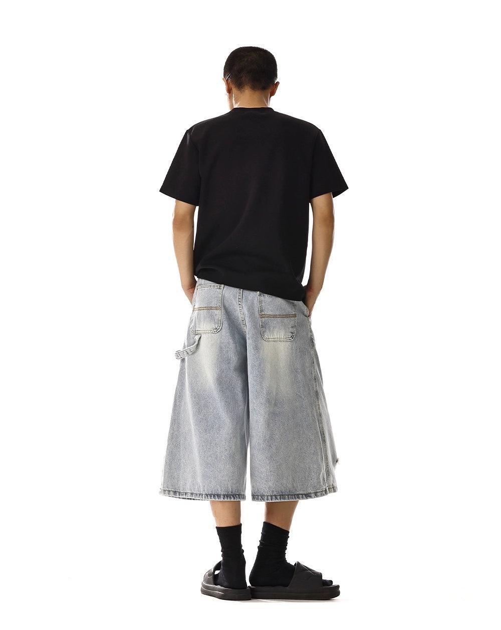 Ripped & Washed Denim Shorts Korean Street Fashion Shorts By MEBXX Shop Online at OH Vault