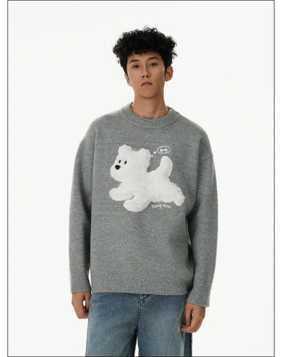 Plushy Puppy Sweater Korean Street Fashion Sweater By Mr Nearly Shop Online at OH Vault