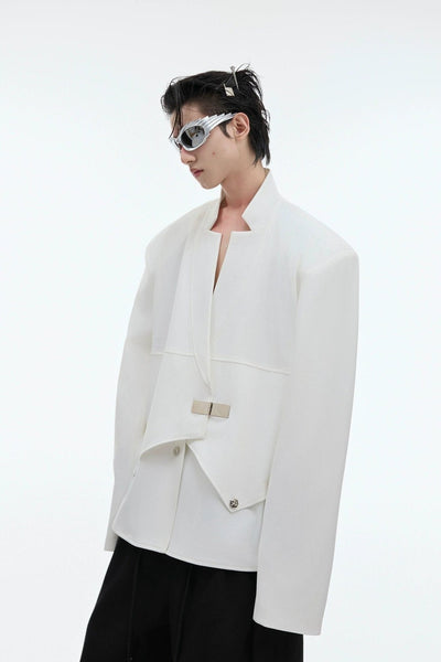 Structured Modern Boxy Jacket Korean Street Fashion Jacket By Argue Culture Shop Online at OH Vault