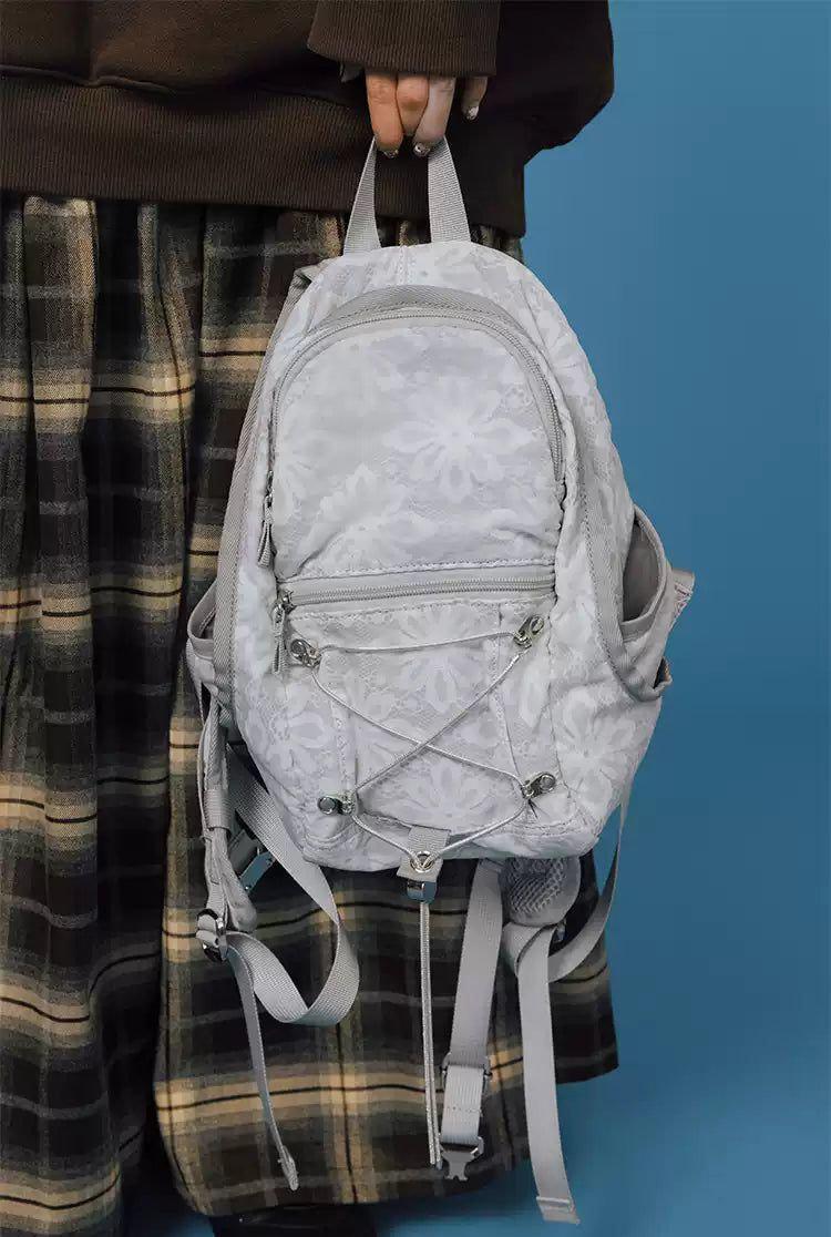 Multi-Detail Mini Backpack Korean Street Fashion Bag By Crying Center Shop Online at OH Vault