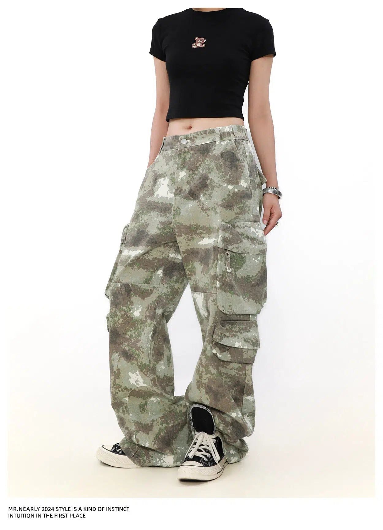 Desert Camo Cargo Pants Korean Street Fashion Pants By Mr Nearly Shop Online at OH Vault