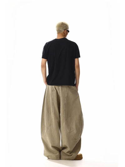 Structured Solid Baggy Fit Jeans Korean Street Fashion Jeans By MEBXX Shop Online at OH Vault